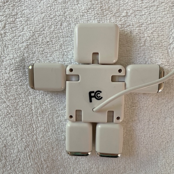 PWC 4 Port USB 2.0 High Speed Hub for PC Laptop Doll Man White - Picture 3 of 6